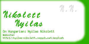 nikolett nyilas business card